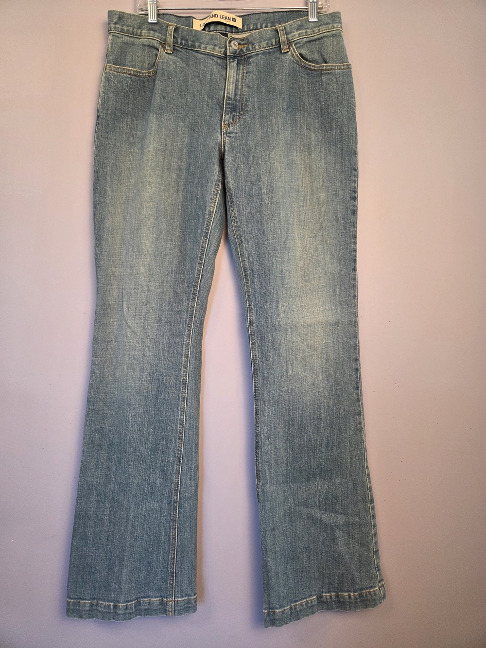 Vintage Gap Long and Lean Bootcut Jeans Medium Wash Blue Retro Low Rise Size 12L